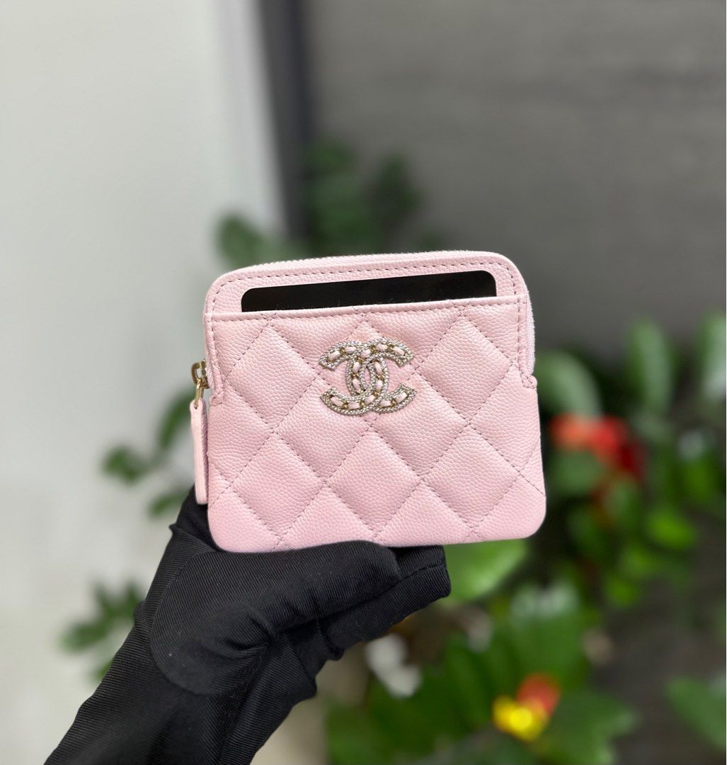 Chanel Quilted Caviar Zip Coin Purse