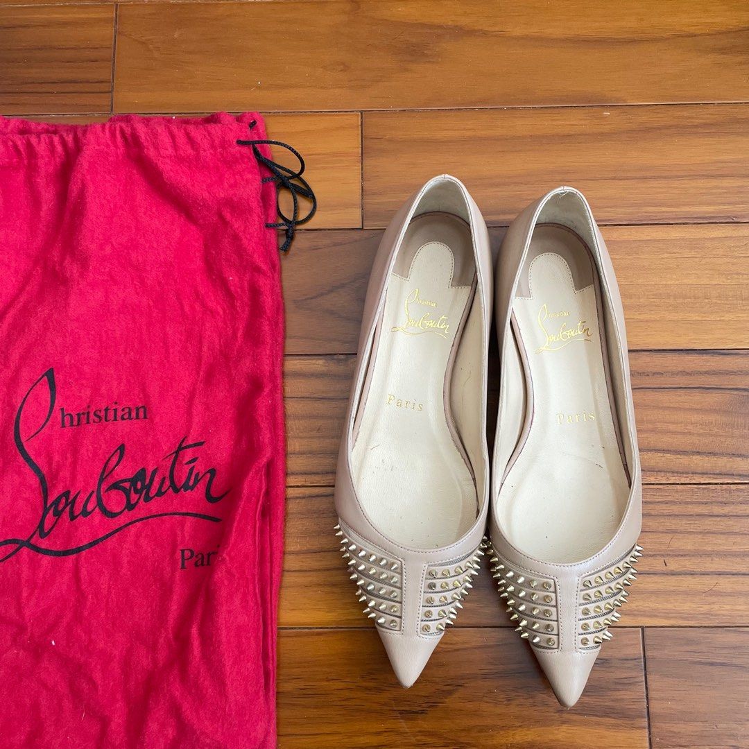 Christian Louboutin nude color 35.5 Carousell