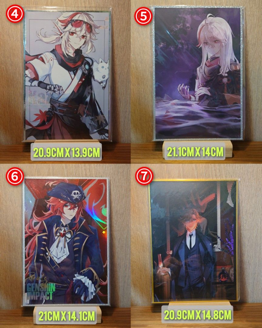 [Clearance; Fan Merch] Genshin Impact - Assorted shikishi, Hobbies ...