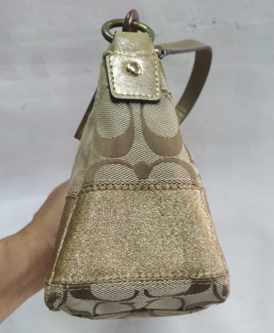 Metallic gold deals coach purse