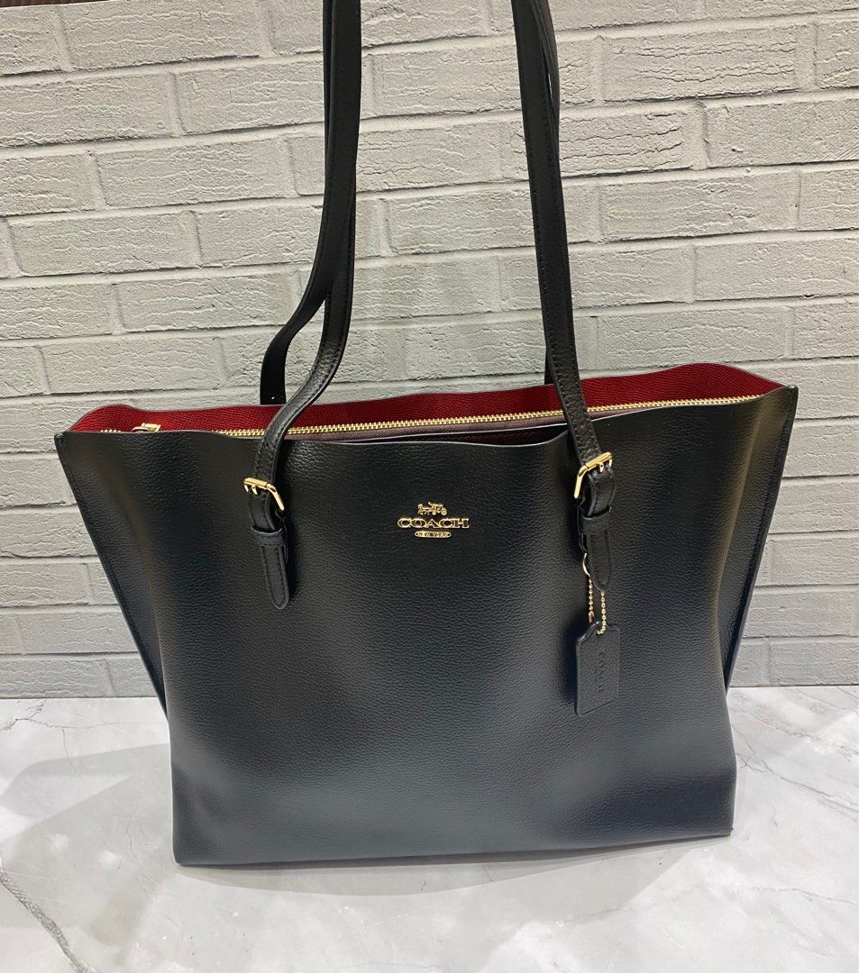 Coach Leather Tote Coach Mollie Tote Black Tas Coach Coach Tote
