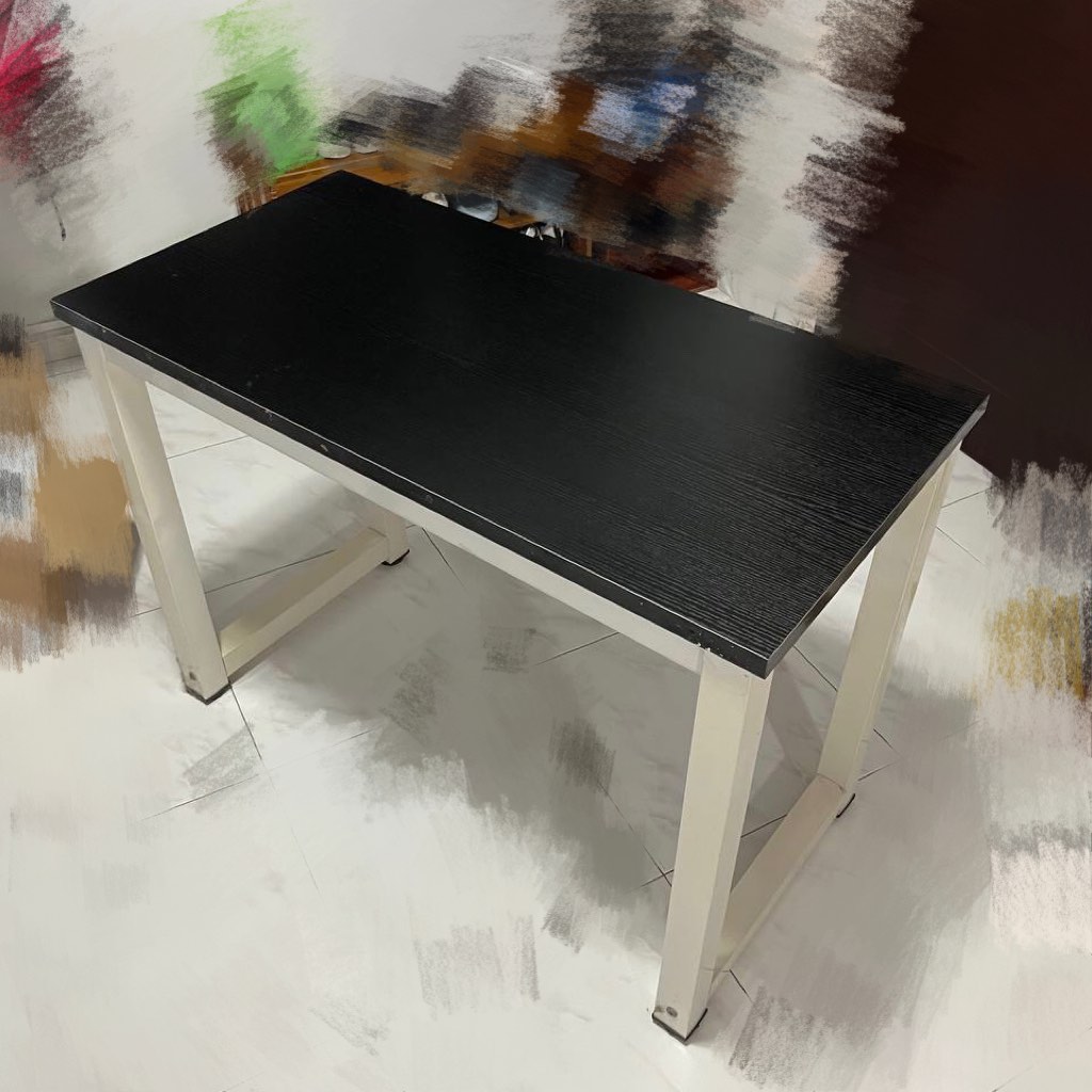 Computer / Study Table Desk (black), Furniture & Home Living, Furniture ...