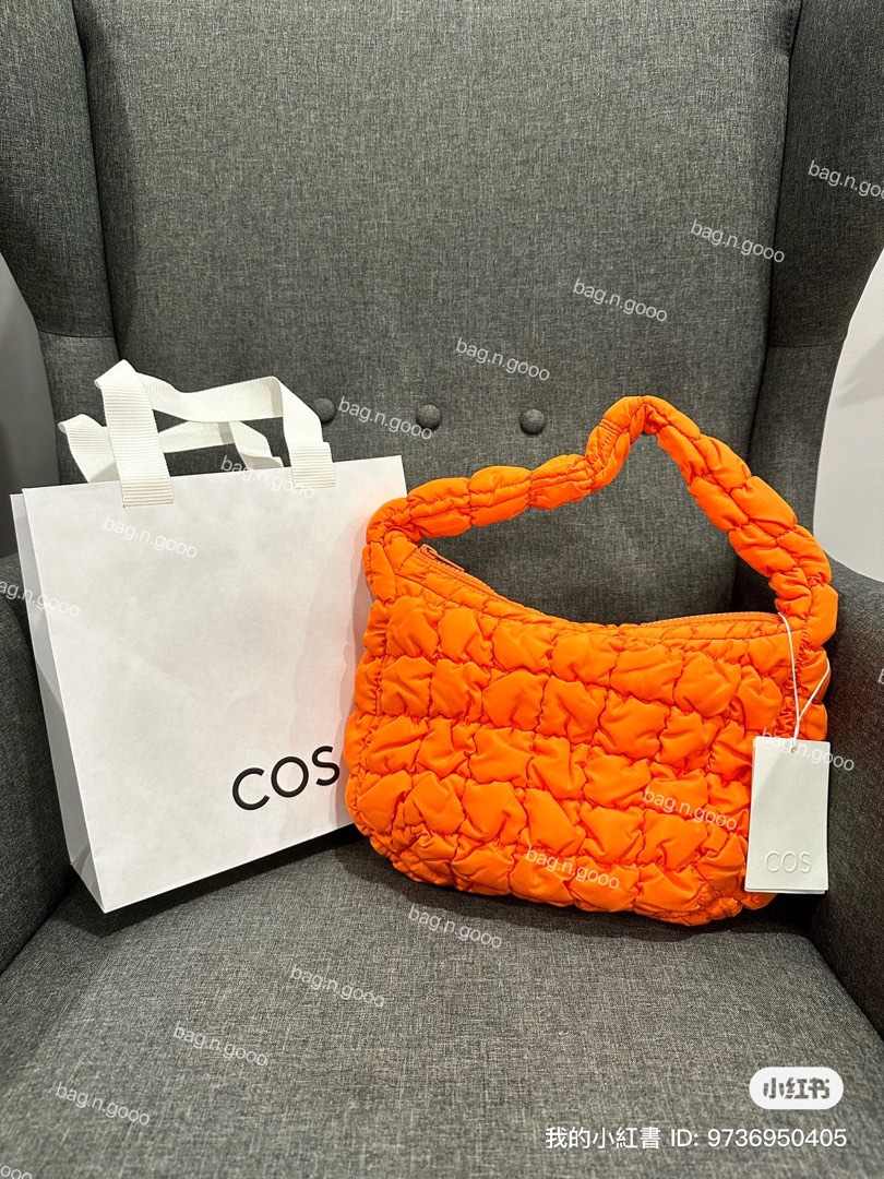 COS Quilted min Shoulder Bag Orange 100% Authenticwomens bags