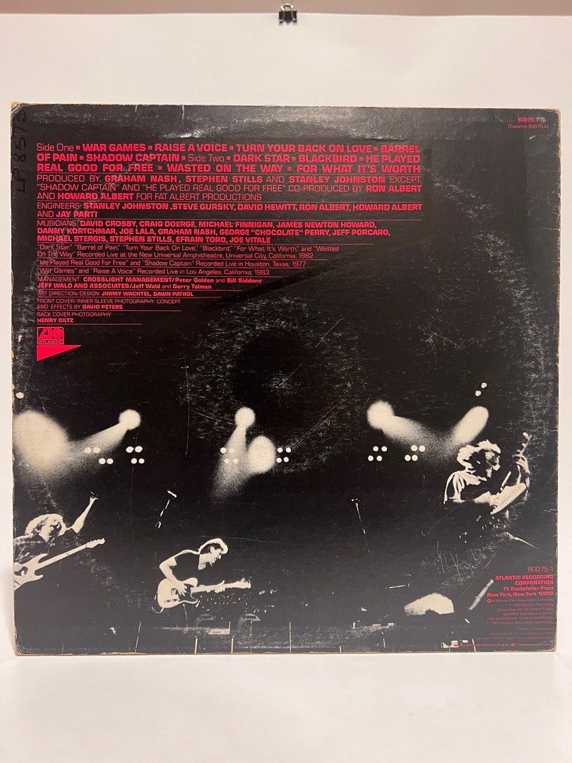 CROSBY STILLS NASH lp vinyl piring hitam, Hobbies & Toys, Music & Media ...