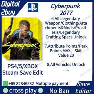Cyberpunk 2077 Save Editor C2077 Save Modding Cyberpunk 2077 Cheats PS5 PS4 XBOX Steam