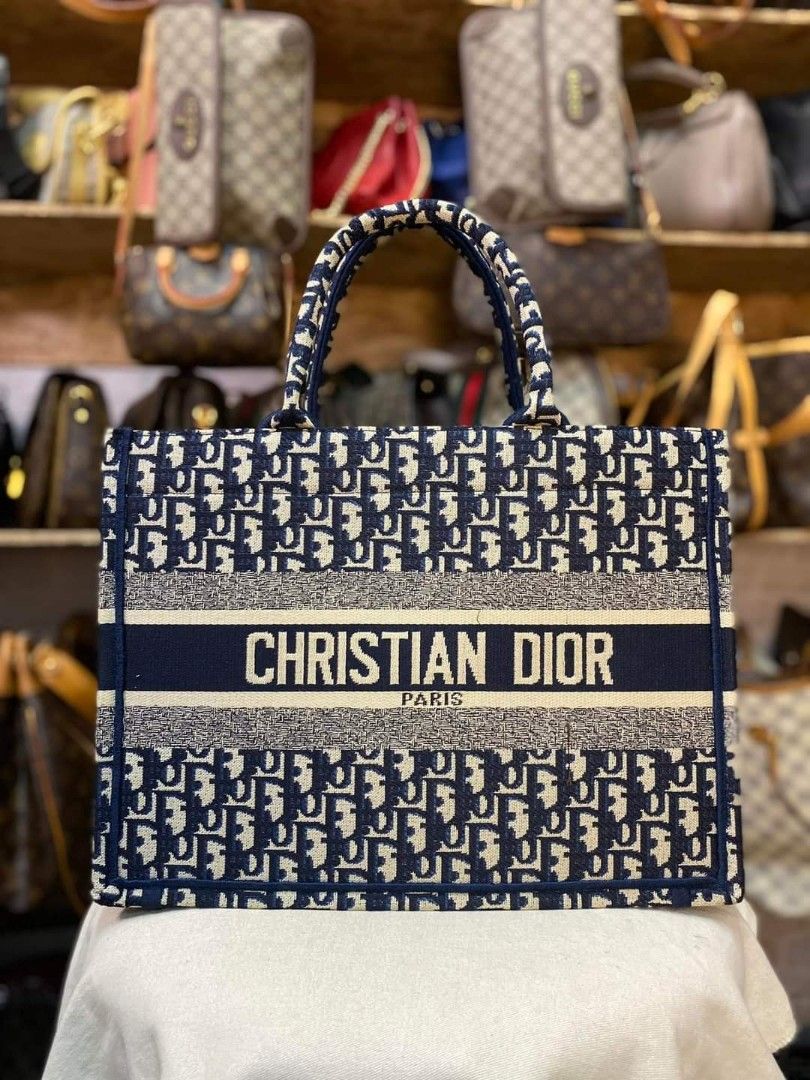 Dior oblique tote bag deals