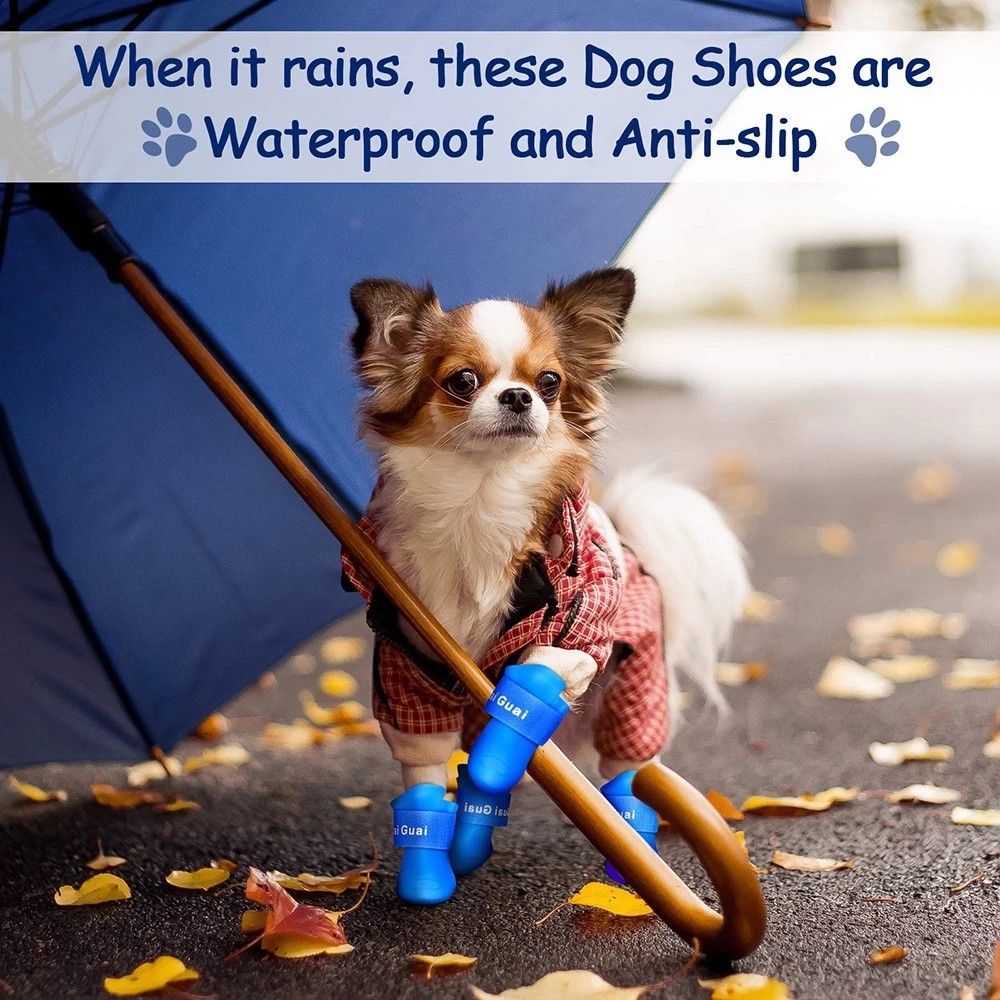 Dogs waterproof booties rain boots shoes pet shoes non slip rain