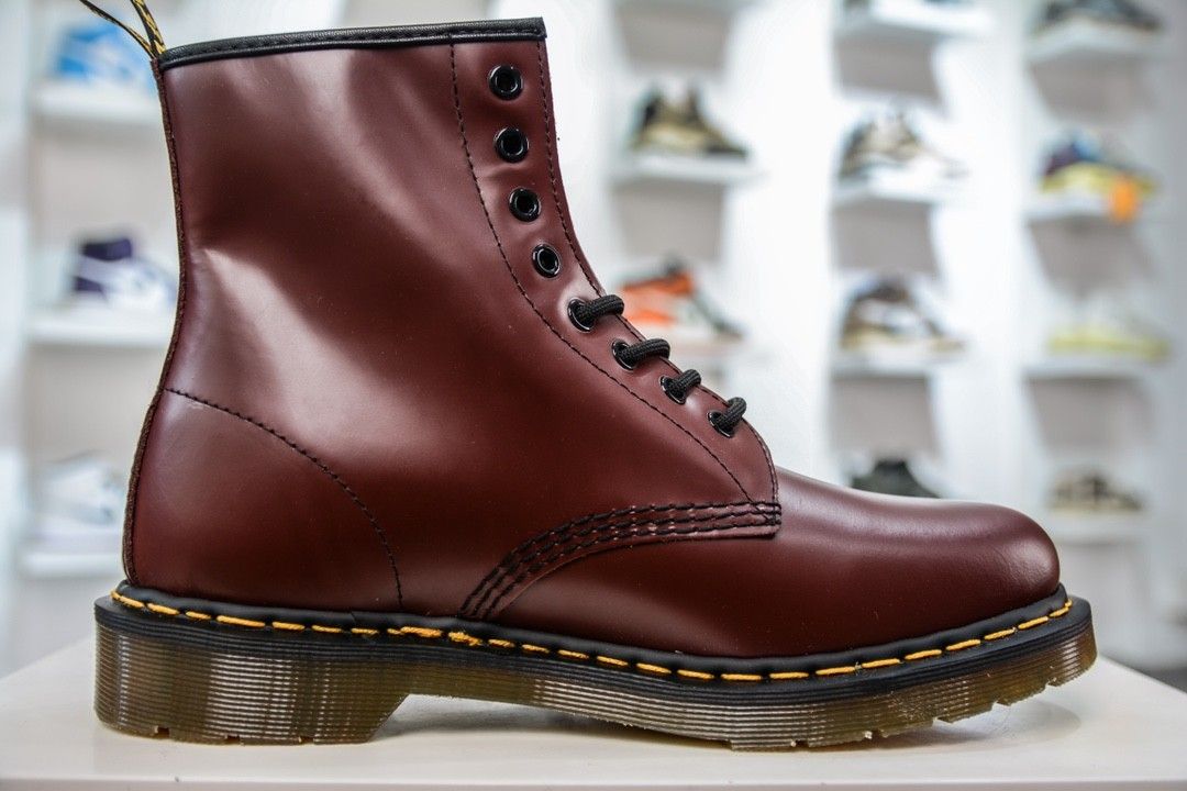Dr martens burgundy 1460 clearance 8 eye boot boots
