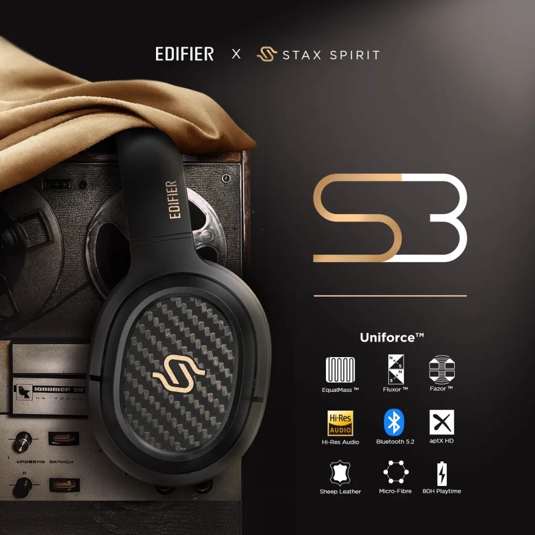 Edifier Stax Spirit S3 [Planar Magnetic Bluetooth Headphones], Audio,  Headphones  Headsets on Carousell