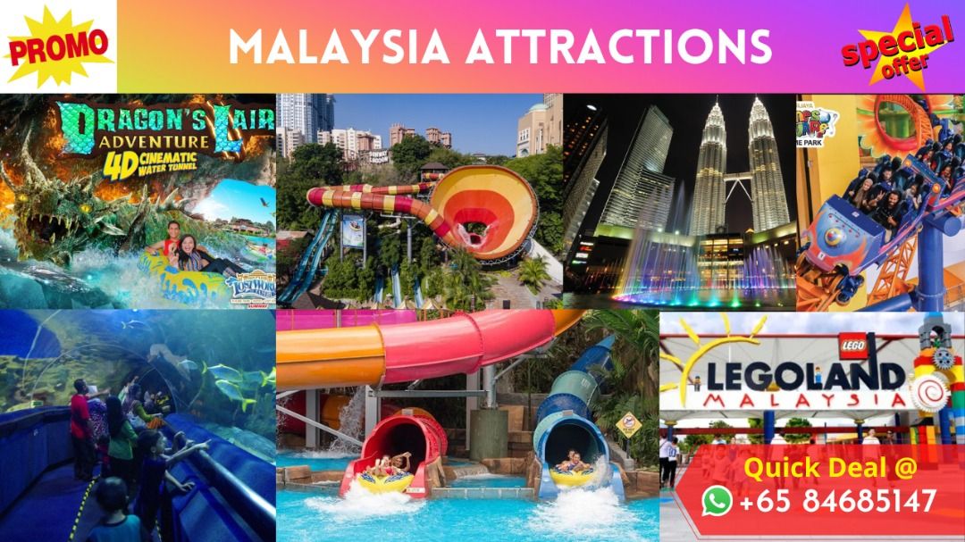 Explore MALAYSIA KL TOWER LEGOLAND DESARU COAST ADVENTURE WATERPARK SUNWAY LAGOON