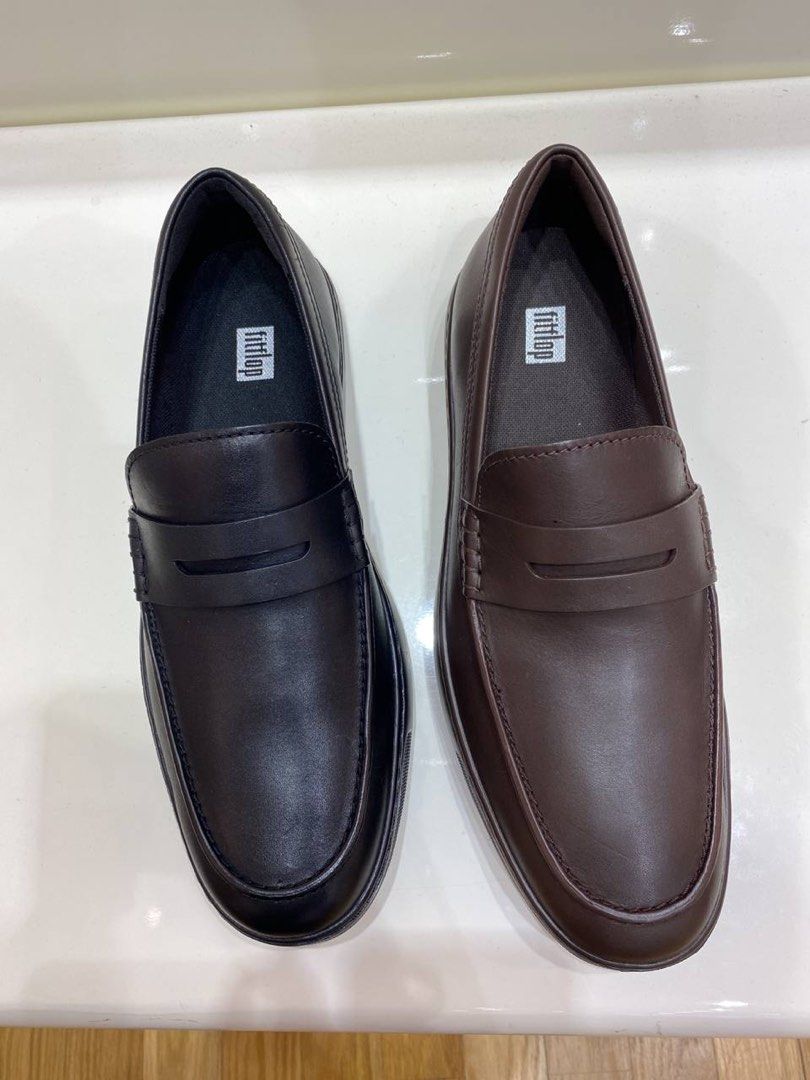 FITFLOP Boston Smooth Penny Loafers Dark Brown