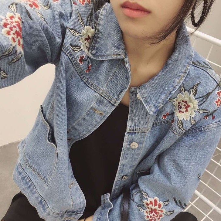 Women's embroidered best sale jean jacket