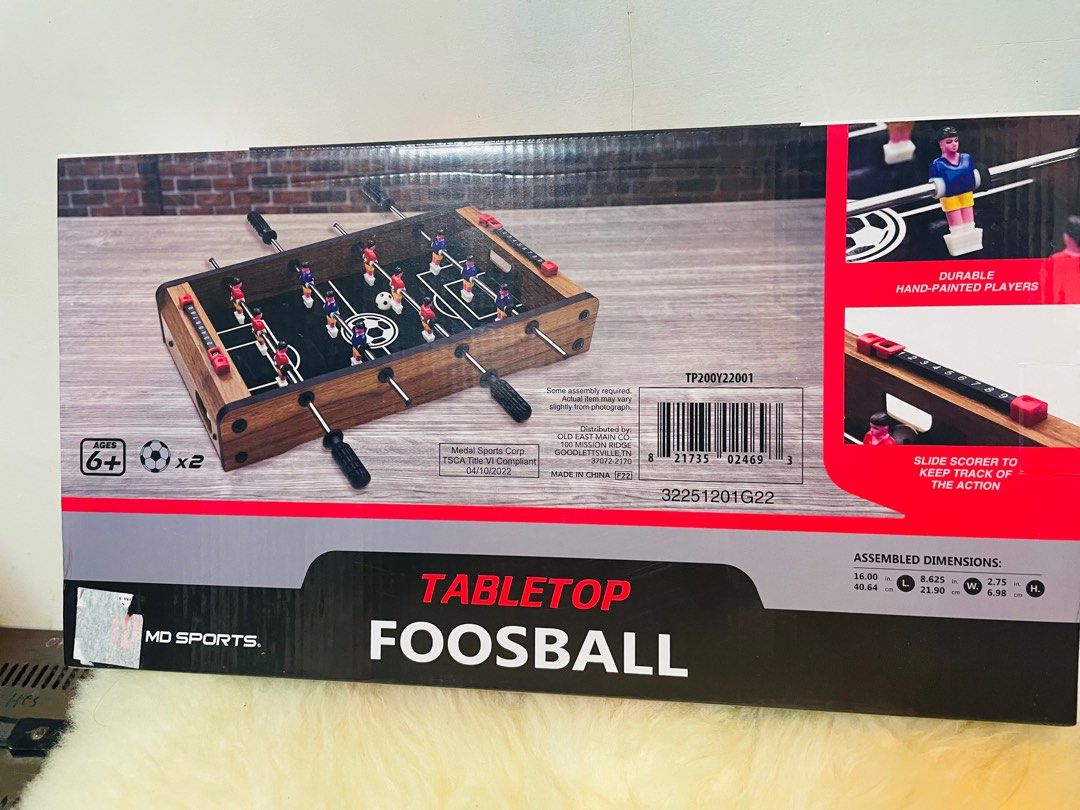 Foosball tabletop (Category: Board Games & Puzzles) located in Makati City. Submitted by tomypom (Listing ID 1256383164, Image 2). Description: Brandnew Tabletop foosball Football board games 999 pesos only! .