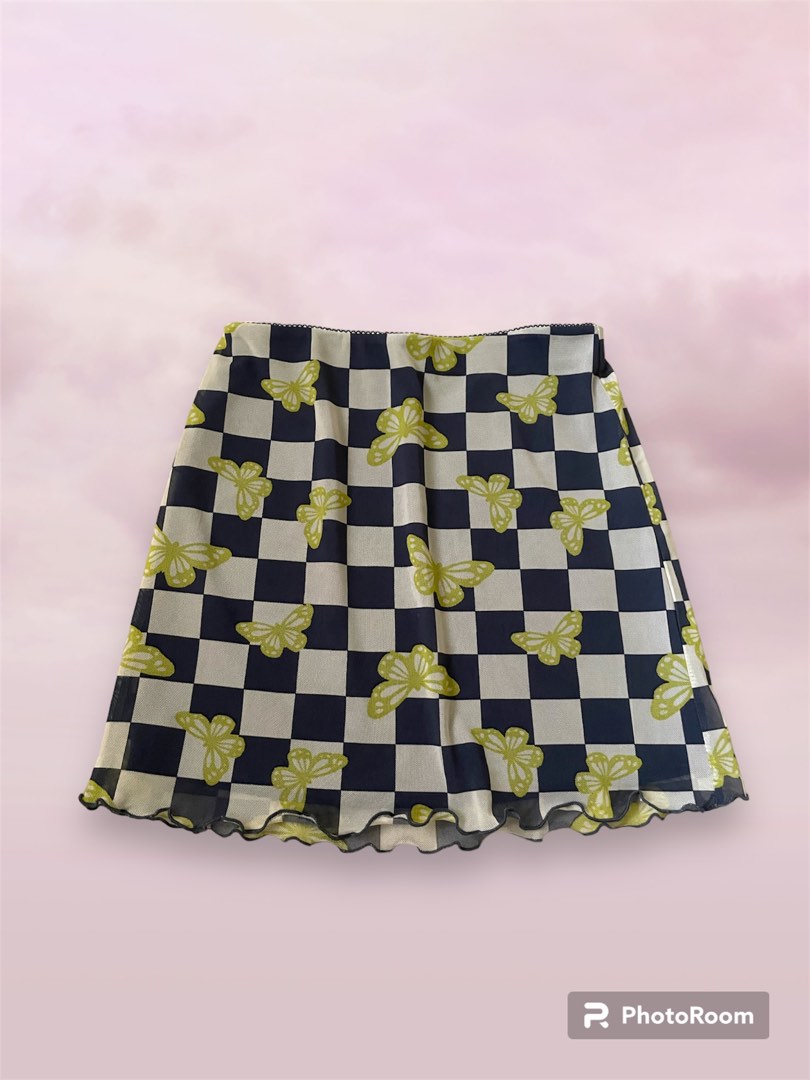 Black and white checkered skirt forever 21 discount