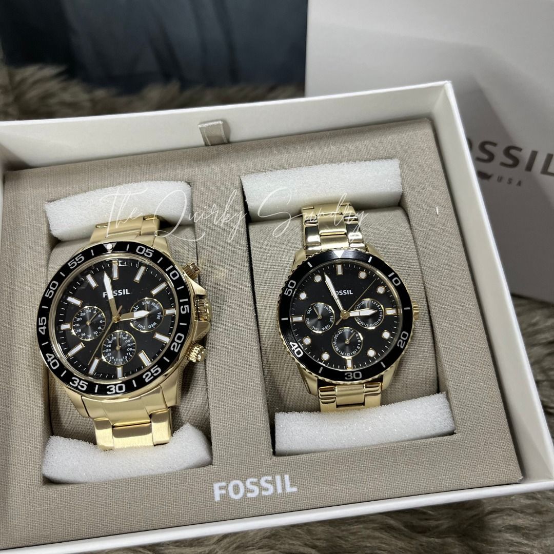 Fossil Japan Movement Strap China Couple Watch Gold Luxury Watches on Carousell