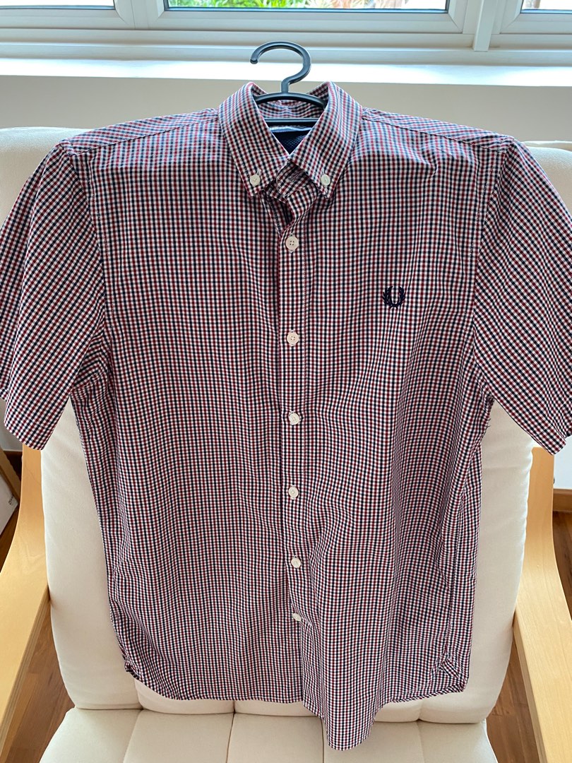 Fred Perry short sleeve shirt Men s Fashion Tops Sets Formal