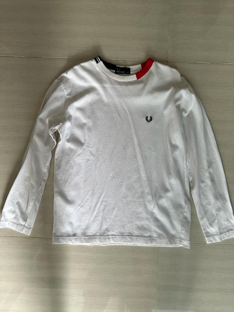 Fred Perry White Sweater Men s Fashion Coats Jackets and