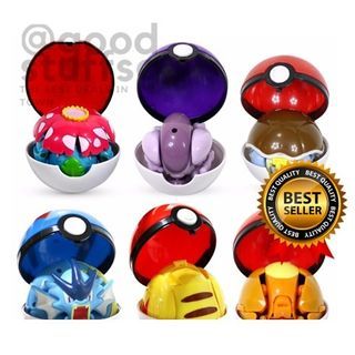 [FREE 🚚] Pokemon Figure Elf Ball Model Pikachu Lunala Charizard Action Figure Model Pokemon Elf-ball Toy Set Kids Halloween
