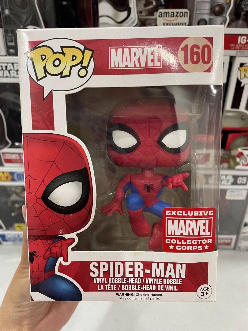Funko Pop Spider-Man #160 Marvel Collector Corps Exclusive Vaulted Vinyl  Figure