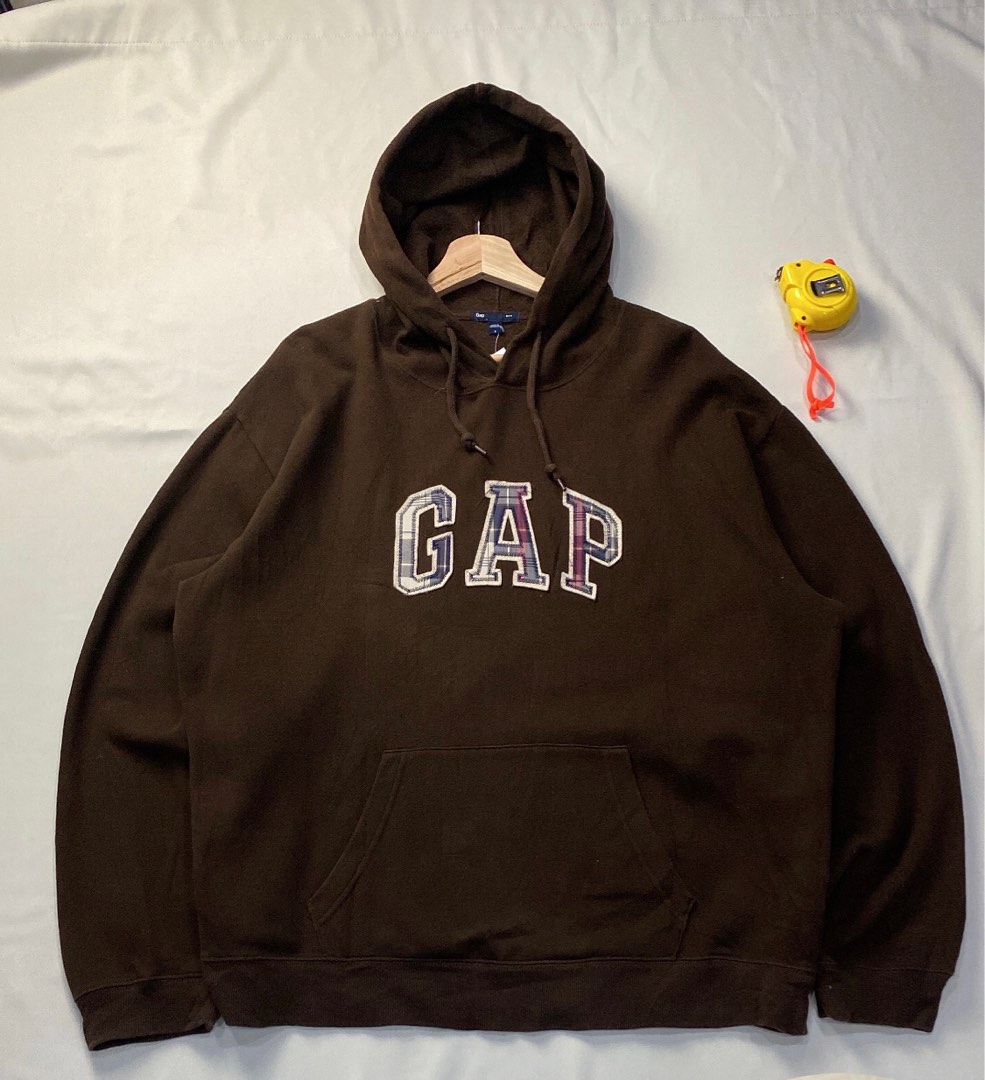 Gap Hoodie Dark Brown, Men's Fashion, Tops u0026 Sets, Hoodies on Carousell