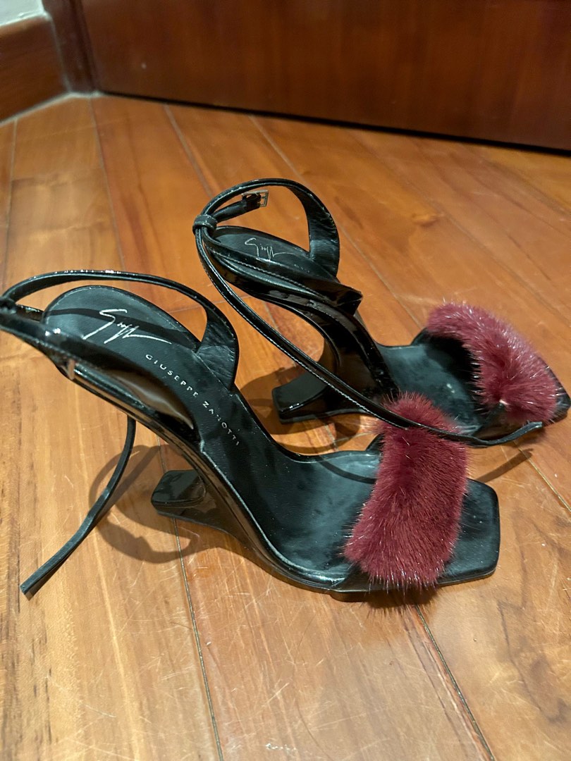 Giuseppe fur heels clearance