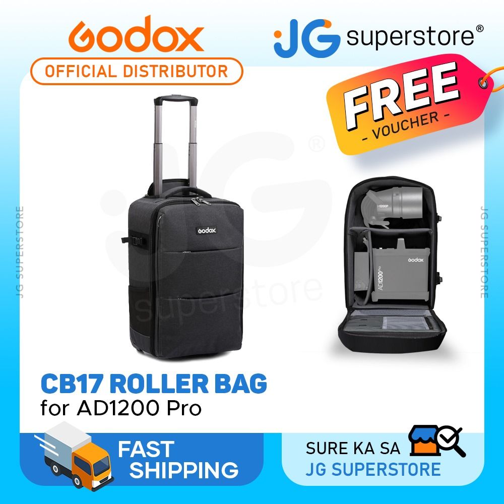Sac De Transport Roulettes Godox CB17 Pour Flash AD1200 Pro - Contient Tête Flash + Batterie, Poches Supplémentaires, Pratique à Déplacer