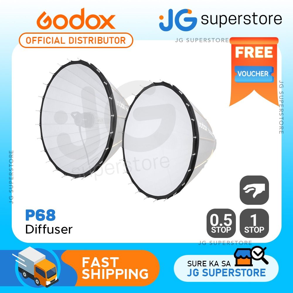 Godox P68 Diffuser (D1 / D2) 70cm Softbox for Parabolic 68 Reflector | JG Superstore (Category: Other Photography Accessories) located in San Juan City. Submitted by jg.superstore (Listing ID 1256300838, Image 1). Description: █ JG Superstore █ 【Trusted Seller Since 2011】 【We Accept Any Special Order】 【Dedicated Customer Service】 【📍 】3/F Annapolis Tower, 43 Annapolis St. Greenhills San Juan - Front of Unionbank (please confirm your order first) 