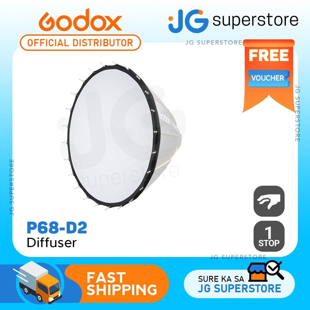 Godox P68 Diffuser (D1 / D2) 70cm Softbox for Parabolic 68 Reflector | JG Superstore (Category: Other Photography Accessories) located in San Juan City. Submitted by jg.superstore (Listing ID 1256300838, Image 3). Description: █ JG Superstore █ 【Trusted Seller Since 2011】 【We Accept Any Special Order】 【Dedicated Customer Service】 【📍 】3/F Annapolis Tower, 43 Annapolis St. Greenhills San Juan - Front of Unionbank (please confirm your order first) 