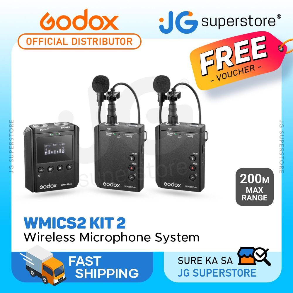 Godox WMicS1 Kit 2 Wireless Lavalier Microphone System