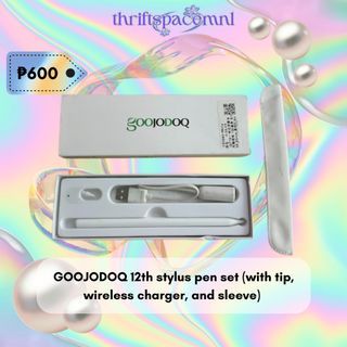 GOOJODOQ 12th Stylus Pen Set (Tip, Wireless Charger, and Sleeve)