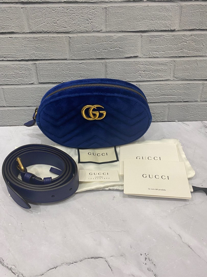 Gucci belt bag velvet 2024 blue