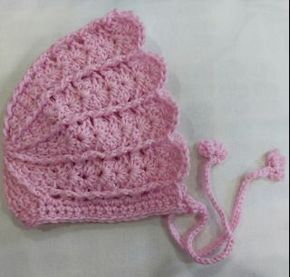 Handmade baby bonnet