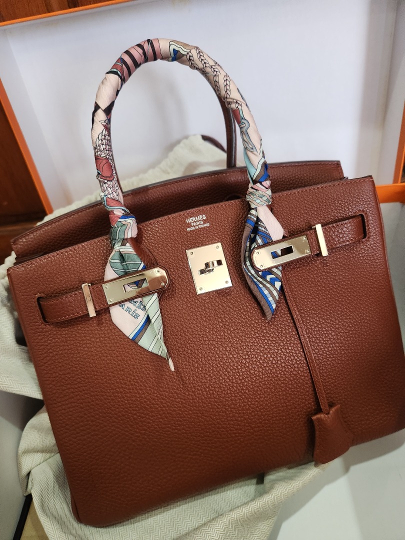 Hermes Birkin B30 Togo Chocolate SHW, Luxury, Bags & Wallets on Carousell