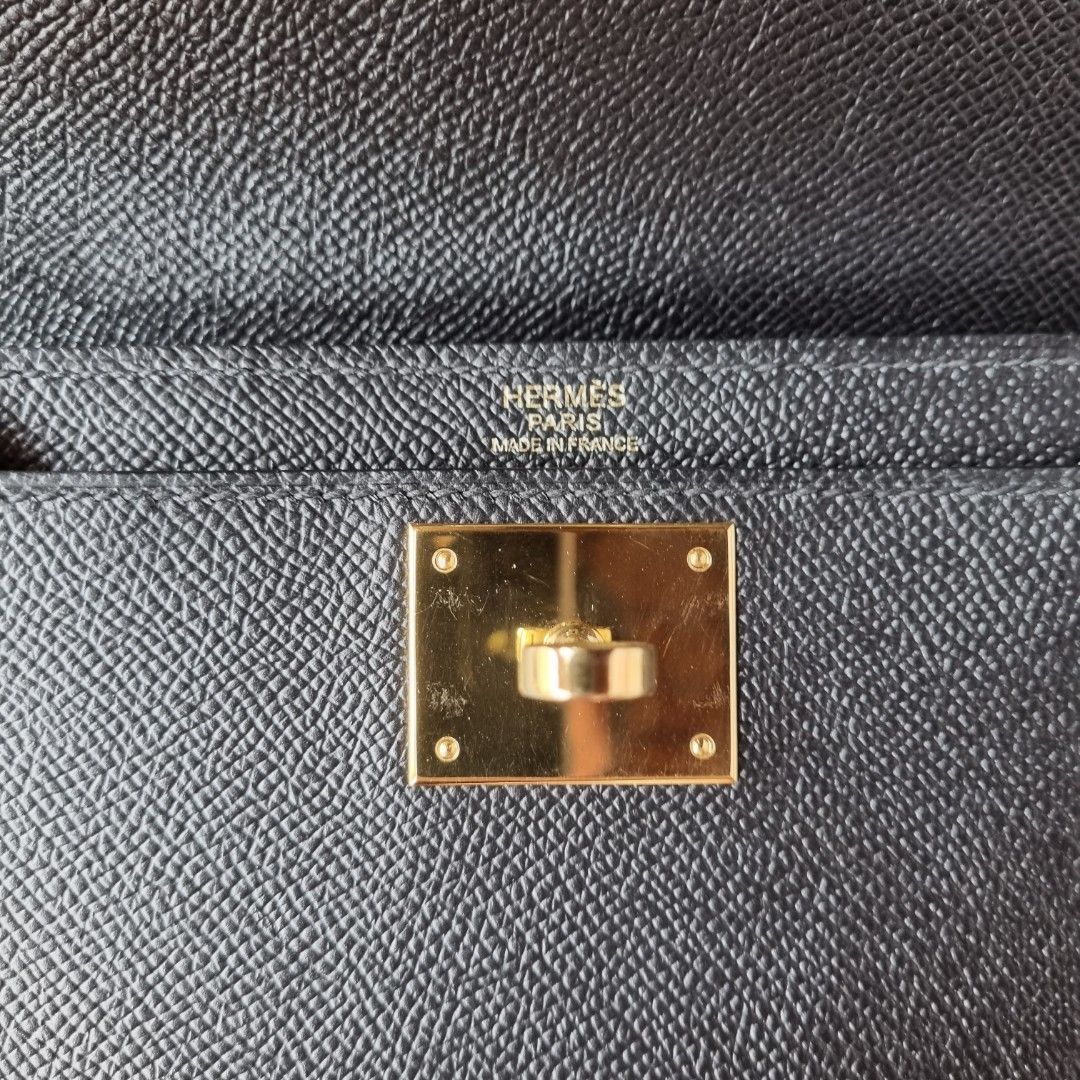 Hermes Used Kelly Depeches clutch shoulder bag black, Luxury, Accessories  on Carousell