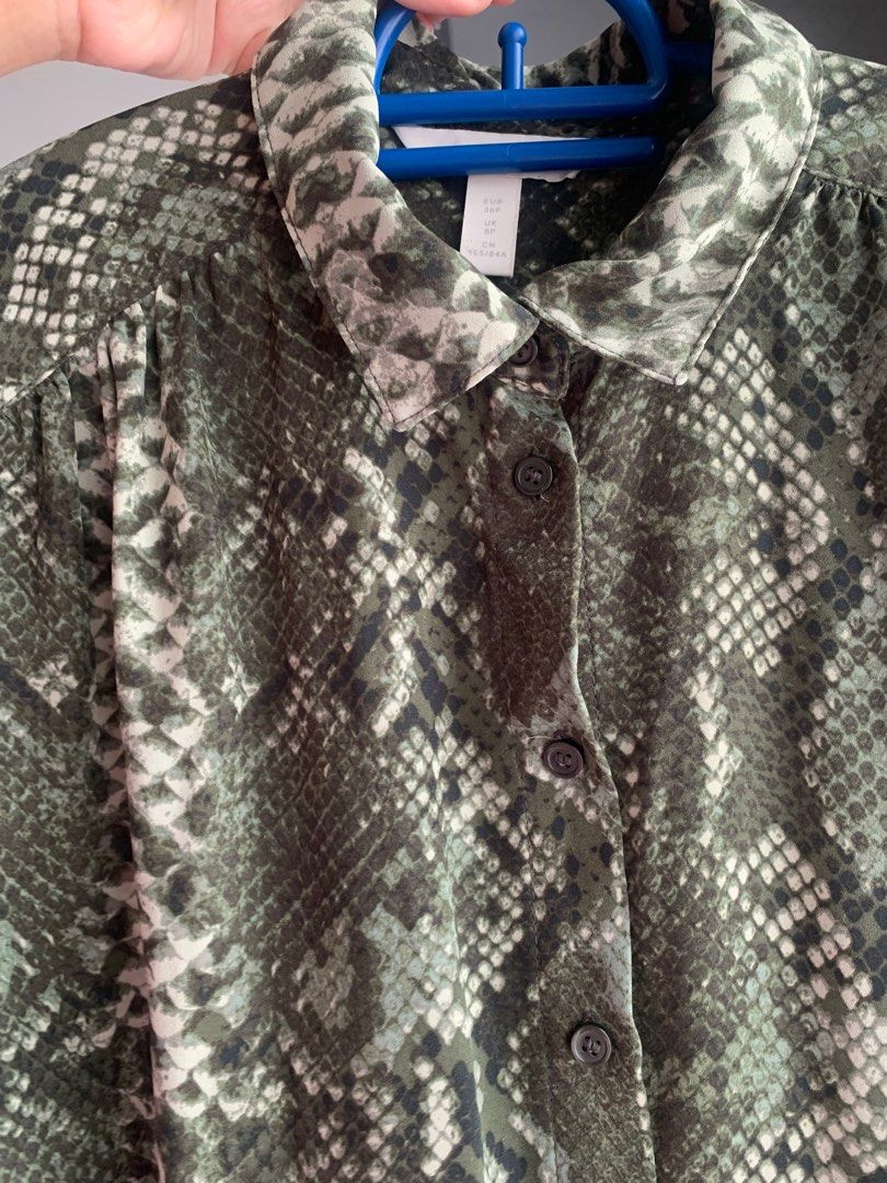 H&m snakeskin blouse new arrivals