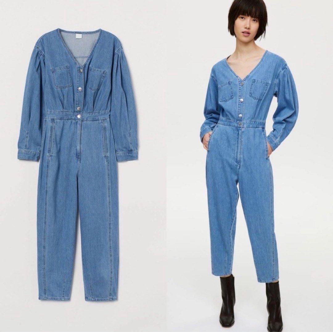 Hm denim jumpsuit, Women's Fashion, Dresses & Sets, Jumpsuits on Carousell