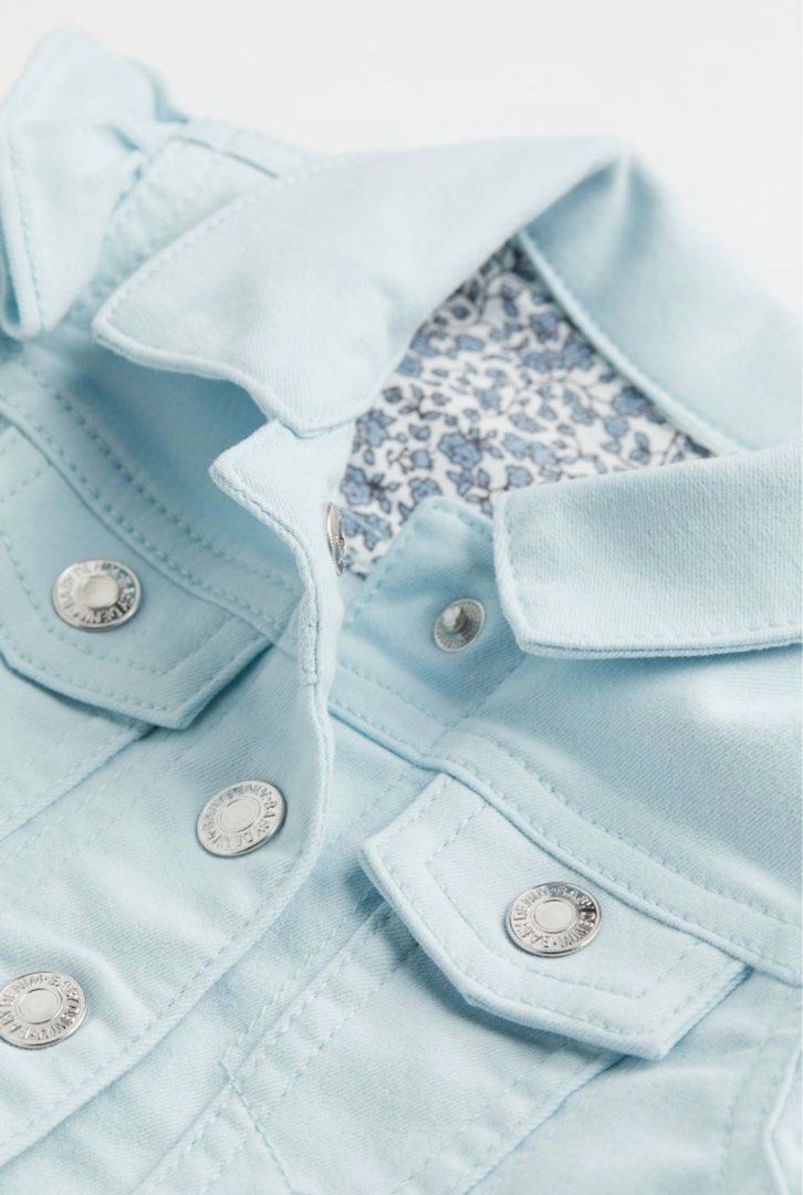H M Baby Girl Frill trimmed Twill Denim jacket Babies Kids