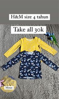 H&M kaos anak cewek branded murah
