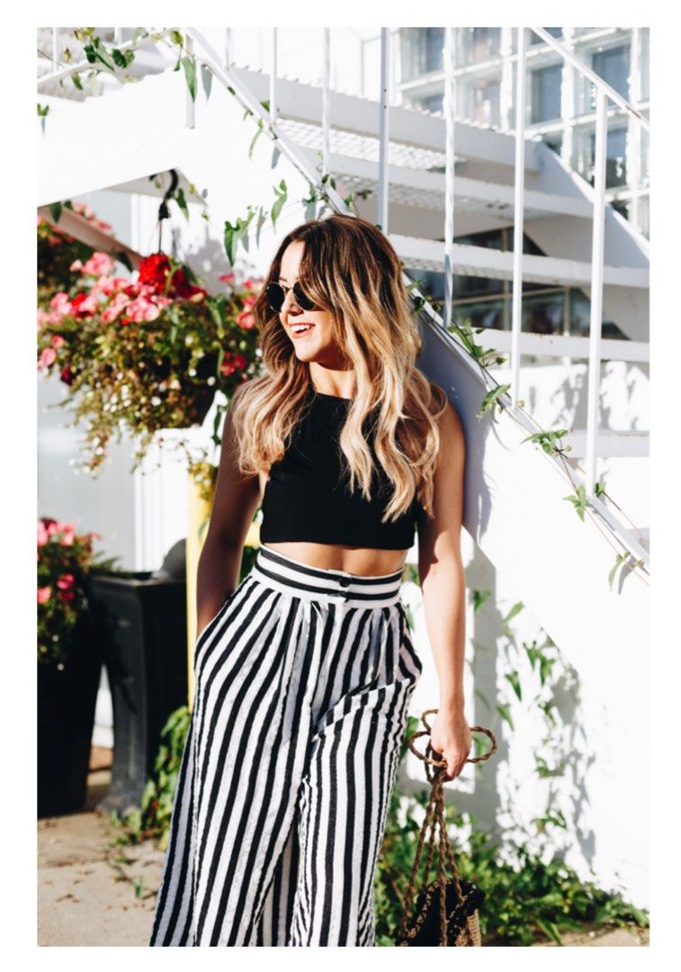 H&m 2025 striped trousers