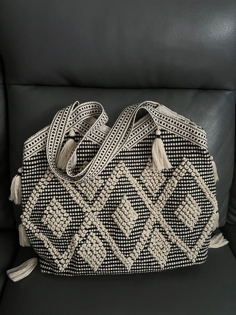 H M Tasselled Shopper Tote Bag Women s Fashion Bags Wallets