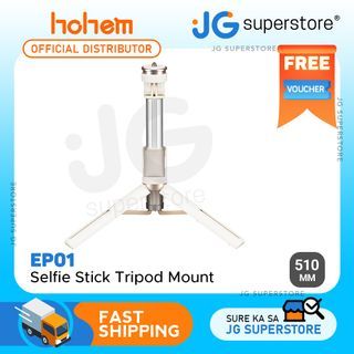 Hohem EP01 Extendable Selfie Stick Tripod with 510mm Max Height, Anti-slip Rubber Feet for iSteady V2 X2 Smartphone Gimbal (Black, White) | JG Superstore