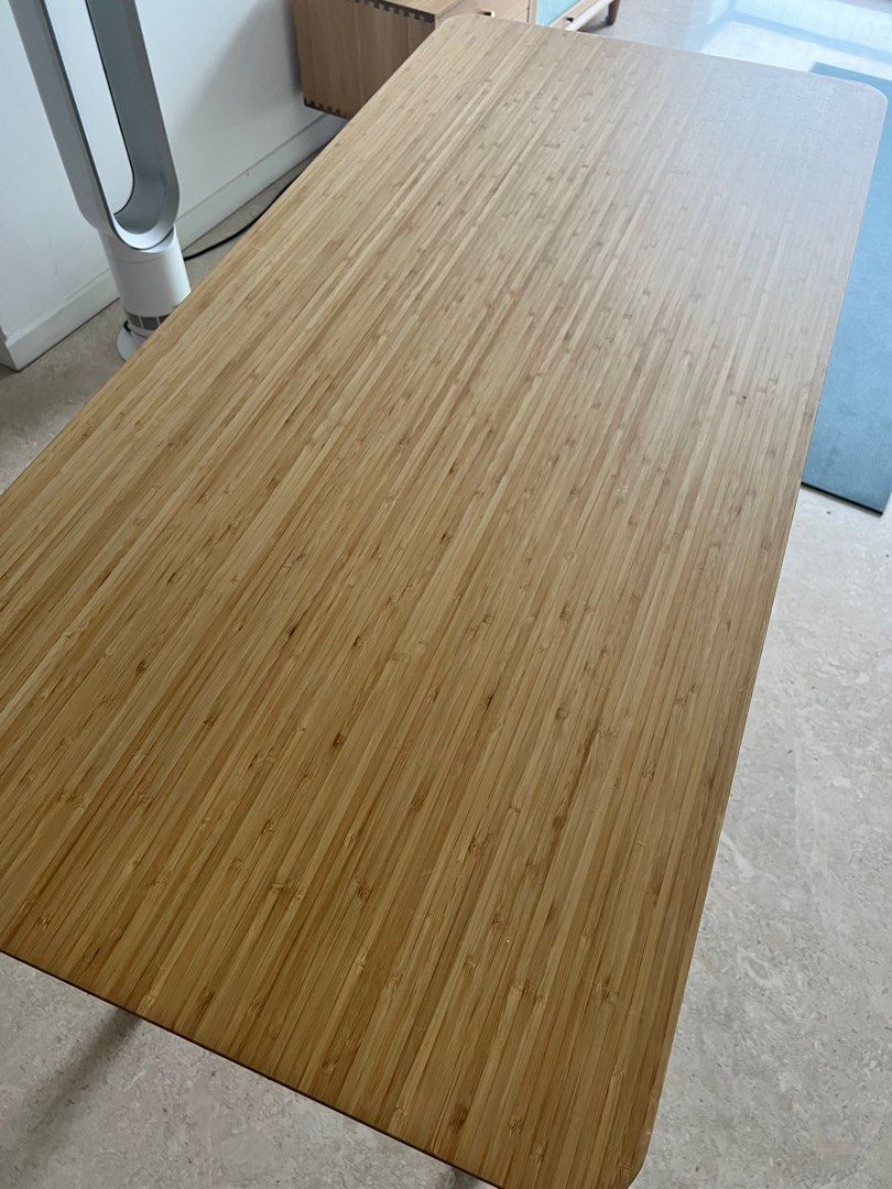 IKEA bamboo desk, Furniture & Home Living, Furniture, Tables & Sets on