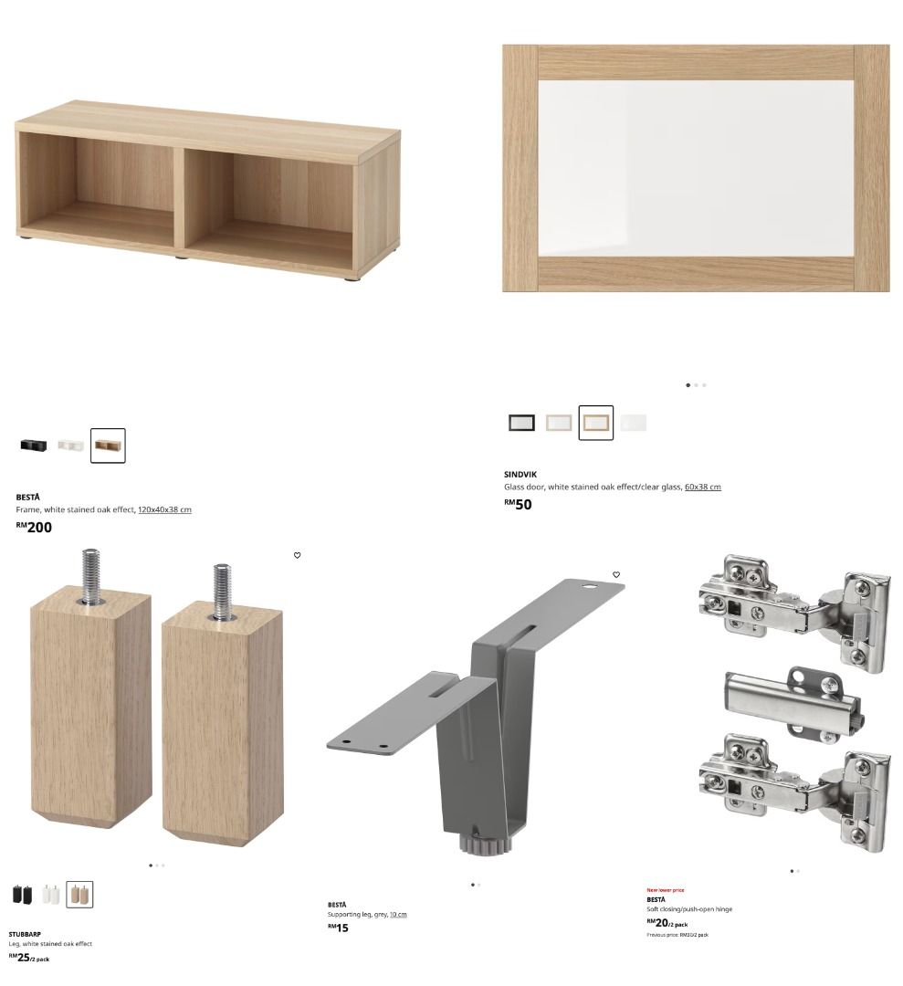 IKEA Besta Console/Table/Storage Shelf with Glass Doors in