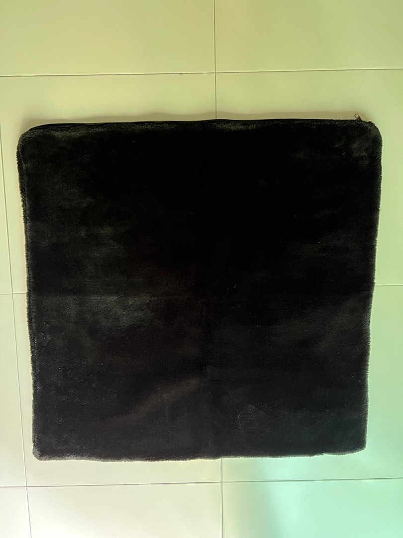 IKEA Faux Fur Velvet Floor Cushion Cover, Furniture & Home Living, Home