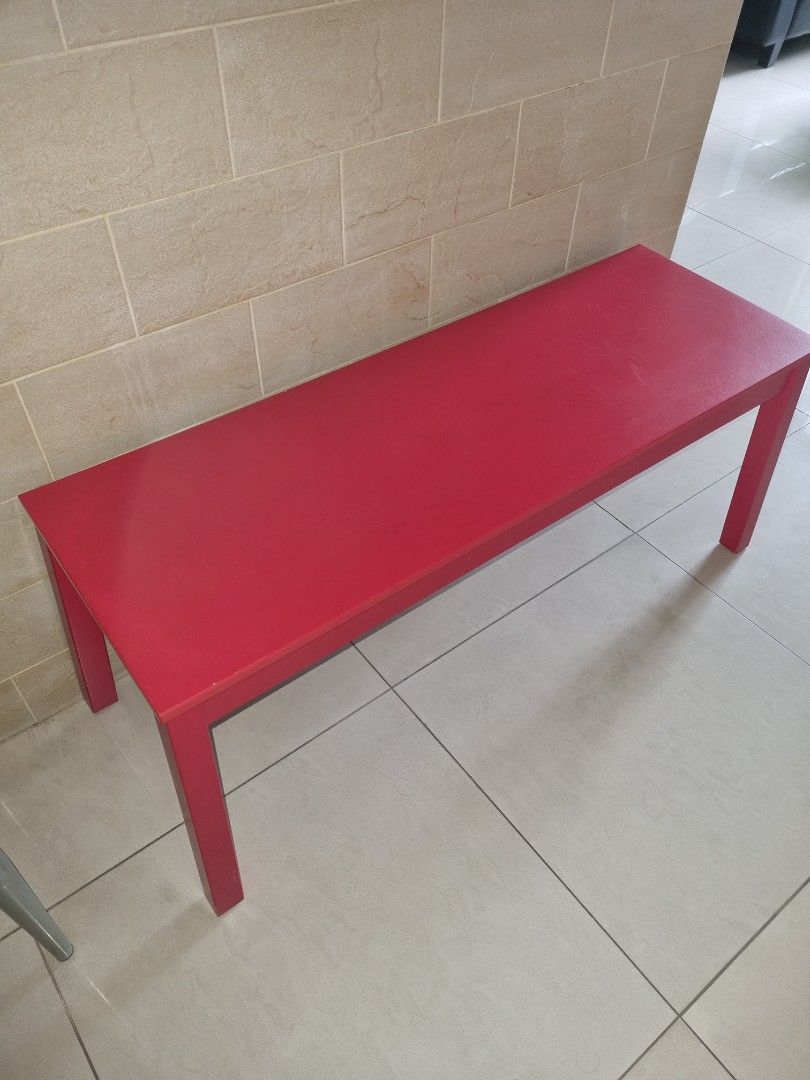 Ikea shop bench red