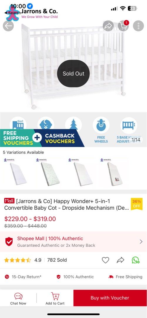 Happy wonder 5 sales in 1 cot review