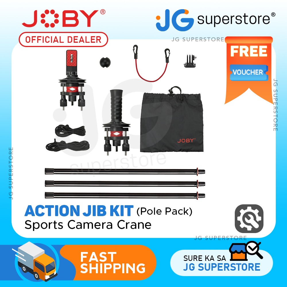 JOBY Action Jib Kit Extendable Sports Camera Crane with 1/4"20 Screw