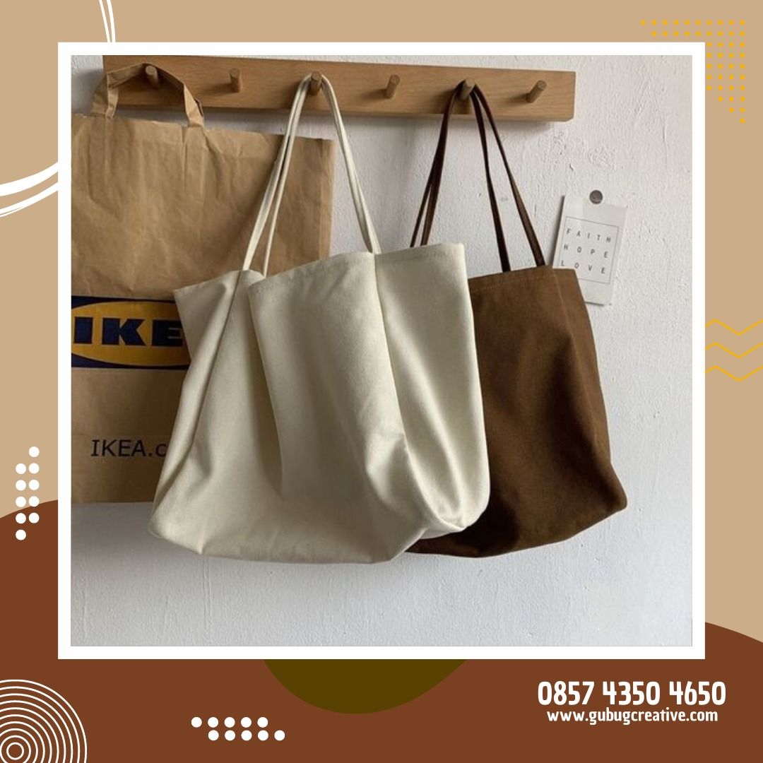 Jual Tas Tote bag Kanvas Custom di Bondowoso Hubungi kami 0857