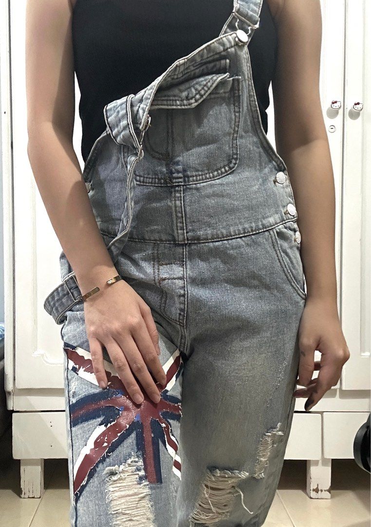 Baju jumpsuit jeans deals