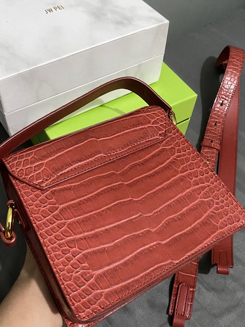 Lucy Bag - Wine Red Croc - JW PEI